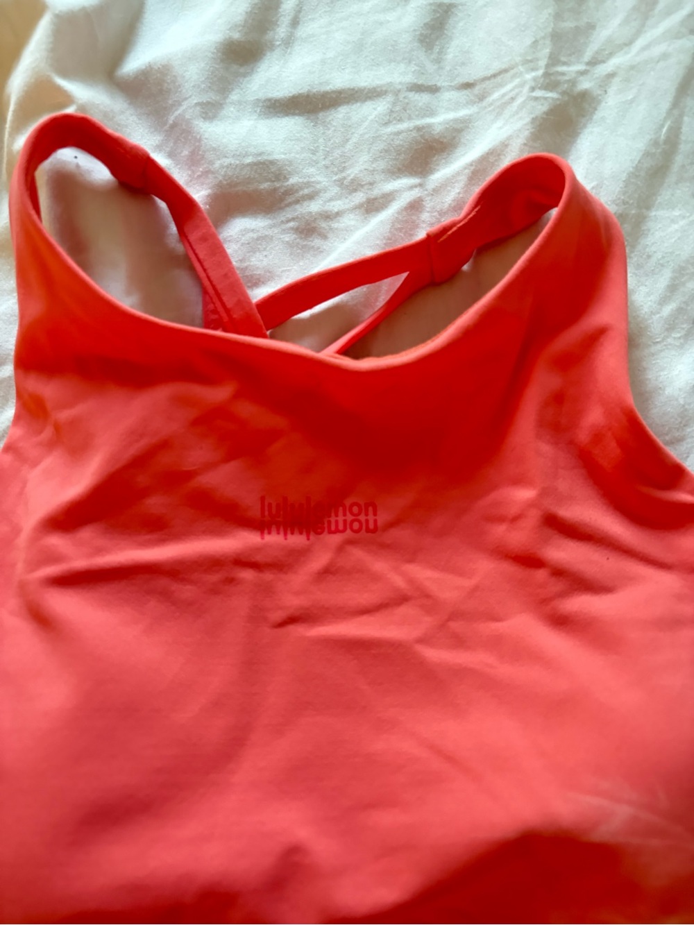 lululemon athletica Coral Pink Strappy Sports Bra